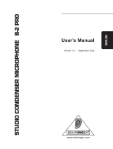 Behringer B-2 User manual