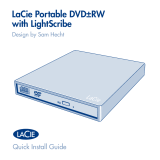 LaCie Portable DVD±RW with LightScribe Design by Sam Hecht USB 2 Quick setup guide