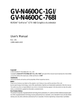 Gigabyte GV-N460D5-768I-B User manual