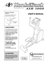 NordicTrack Asr 1000 Cwl Elliptical User manual