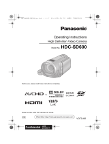 Panasonic HDCSD600EB Owner's manual