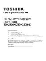 Toshiba BDX3300KC User manual