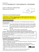 Hitachi CP-CW300WN User manual