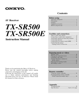 ONKYO TX-SR500E User manual