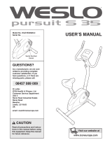 Weslo Pursuit R 30 User manual