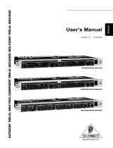 Behringer COMPOSER PRO-XL MDX2600 User manual