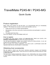 Acer TravelMate P245-M Quick start guide