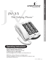 Ameriphone Talking Phone JV-35 Operating Instructions Manual