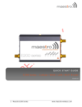 Maestro E200 Series Quick start guide