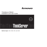Lenovo ThinkServer RD240 Installation and User Manual