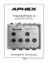 Aphex HeadPod 4 Owner's manual
