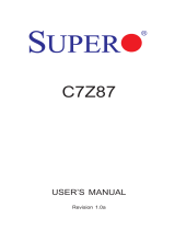 Supermicro C7Z87 User manual