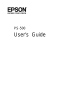 Epson PS-500 Pulsense Watch User guide