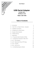 Tripp Lite Mac OS X USA-19HS USB Serial Adapter Owner's manual