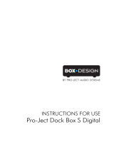 Pro-Ject Audio Systems Dock Box S Digital Operating instructions