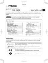Hitachi HAS-K252 User manual