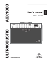 Behringer Ultracoustic ACX1000 User manual