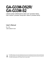 Gigabyte GA-G33M-S2 User manual