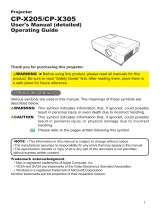 Hitachi CPX205W User manual