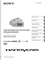 Sony HDR-XR106E Owner's manual