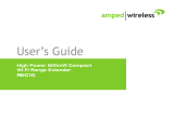 Amped High Power 600mW Compact Wi-Fi Range Extender REC10 User guide
