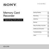 Sony ICD-LX30 Operating instructions