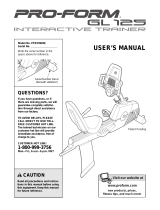 Pro-Form GL 125 Interactive Trainer User manual
