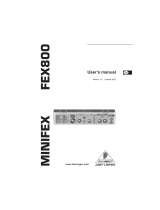 Behringer MINIFEX FEX800 User manual