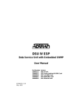 ADTRAN DSU IV ESP User manual