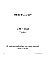 Quatech QSSP-PCIE-100 User manual