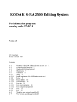 Kodak S-RA2500 User manual