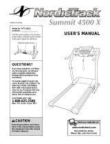 NordicTrack Summit 4500 X User manual