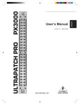 Behringer ULTRAPATCH PRO PX3000 User manual