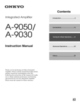ONKYO A-9050/ A-9030 Integrated Amplifier User manual