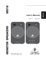 Behringer MS16 Aktivlautsprecher User manual