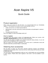 Acer Aspire V5-551 Quick start guide