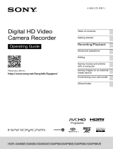 Sony HDR-GWP88 User manual