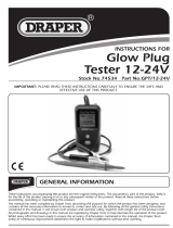 Draper Glow Plug Tester 12-24V Operating instructions