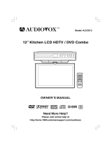 Audiovox KLV3913 - 12" 720p LCD TV/DVD Combo Owner's manual