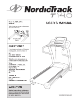 NordicTrack Norditrack T14.0 User manual