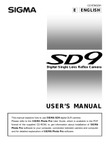 Sigma SD 9 User manual