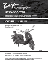 Baja motorsports RT150 Owner's manual