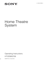 Sony HT-DDWG700 Operating instructions