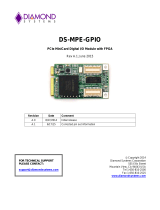 Diamond Systems DS-MPE-GPIO User manual