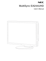 NEC EA244UHD-BK Owner's manual