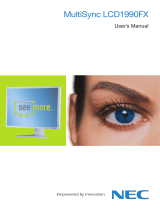 NEC MultiSync® LCD1990FX User manual