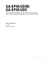 Gigabyte GA-EP45-UD3 User manual