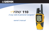 Garmin RINO 110 - Hiking GPS Receiver User manual