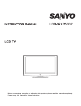 Sanyo LCD-32XR56DZ User manual