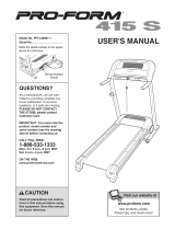 Pro-Form 415 S User manual